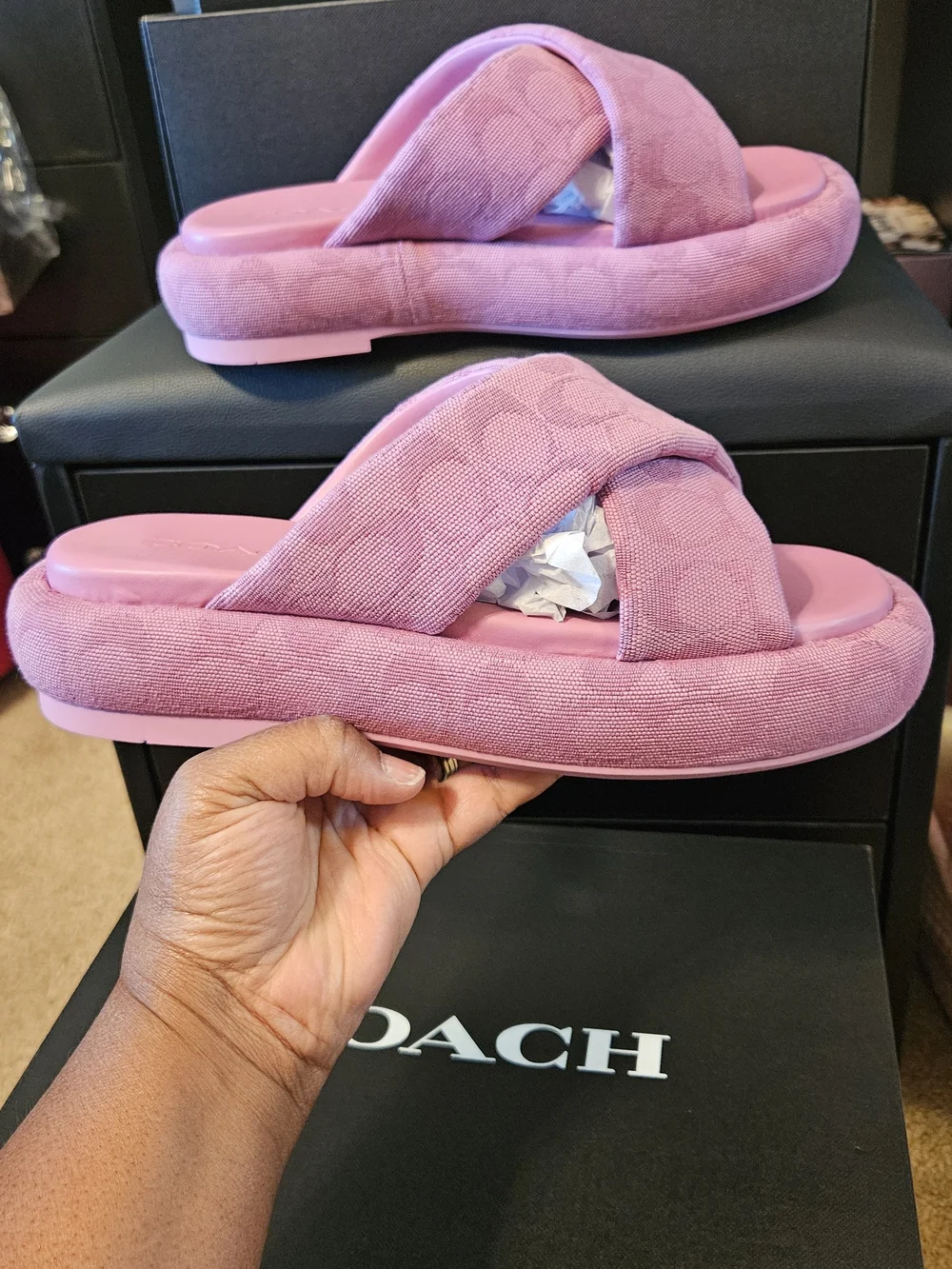 Coach Penelope Signature C Sandal Pink